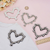 4Pcs 2 Styles Glass Rhinestone Iron on/Sew on Patches PATC-FG0002-71-4