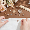 20Pcs 1-Hole Flat Round Zinc Alloy Rhinestones Buttons ALRI-NB0001-20B-3