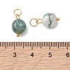 Natural Tree Agate Tumbled Stone Pendants PALLOY-JF05428-01-3