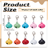 10Pcs 10 Colors Brass Bell Charms Pendant Decorations HJEW-LP0002-60-2