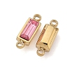 Birthstone 304 Stainless Steel Rhinestone Connector Charms STAS-L022-576G-12-2