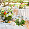 2Pcs Cloth Artificial Leaf Candle Rings Wreath AJEW-SP0004-47B-6