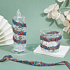 SUPERFINDINGS 2 Yards Resin & Plastic Beaded Ribbon Trim DIY-FH0006-05-6