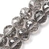 Transparent Electroplate Glass Beads Strands X-EGLA-N002-34D-F02-1