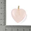Natural Rose Quartz Pendants X-G-P585-03G-09-3