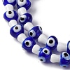 Handmade Evil Eye Lampwork Beads Strands LAMP-S069-01A-03-3
