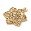 Brass Micro Pave Cubic Zirconia Pendants KK-I276-01G-2