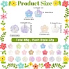 66G 3 Styles ABS Plastic Bead Caps KY-YW0002-25-2
