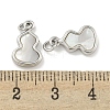 Brass Pave Sea Shell Gourd Charms KK-Q820-16P-3