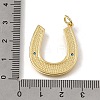 Brass Micro Pave Blue Cubic Zirconia Pendants KK-C262-31G-3