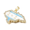 Brass Micro Pave Clear Cubic Zirconia Pendants KK-C263-31D-G-2
