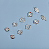 SUPERFINDINGS 50Pcs 5 Styles Alloy Connector Charms with Rhinestone FIND-FH0007-58-5