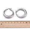 Tarnish Resistant Ring 304 Stainless Steel Hoop Earrings EJEW-O032-02P-6