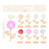 16Pcs 8Styles Transparent Acrylic Pendants PALLOY-TA00122-4