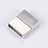 Tarnish Resistant 304 Stainless Steel Magnetic Clasps with Glue-in Ends STAS-G163-60P-2