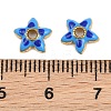 304 Stainless Steel Enamel Bead Cap SA-CBAA937-12G-01-3