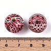 Bohemian Style Printed Schima Wood Beads WOOD-T032-31M-4