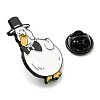 Cartoon Japanese Duck with Bowknot Enamel Pin PALLOY-D021-05C-EB-3