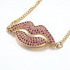 Adjustable Brass Micro Pave Cubic Zirconia Bolo Bracelets BJEW-F297-51G-2
