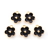 Light Gold Plated Alloy Enamel Pendants ENAM-R136-16E-1