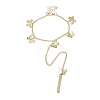 Iron Butterfly Ring Bracelet LS-BJEW-C054-03G-2