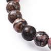 Natural Rhodonite Stretch Bracelets X-BJEW-JB04557-01-2