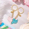 2Pcs Alloy Enamel Charm Keychains KEYC-JKC01090-2