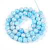 Anti-Tarnish Electroplate Glass Beads Strands GLAA-N010-8mm-01-2