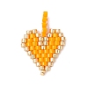 2Pcs 2 Styles Glass Seed Beaded Pendants PALLOY-MZ00883-04-2