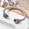 Viking 304 Stainless Steel Open Cuff Bangles for Men BJEW-U001-07J-AS-4