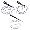CHGCRAFT 3Pcs 3 Style Iron Curb Chains & PU Leather Handles Ropes AJEW-CA0001-69-1