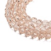 Faceted(32 Facets) Round Glass Beads Strands X-EGLA-J042-4mm-21-2