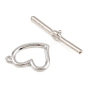 Heart Brass Toggle Clasps KK-G548-43P-01-2