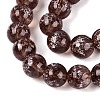 Transparent Half Spray Painted Glass Beads Strands GLAA-Q110-02A-09-3