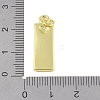 Brass Micro Pave Clear Cubic Zirconia Pendants KK-P266-06G-H-3