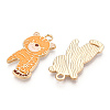 Light Gold Plated Alloy Enamel Pendants ENAM-T009-71A-RS-1