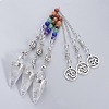 Chakra Jewelry Natural Quartz Crystal Cone Dowsing Pendulums X-G-G771-E07-1