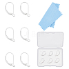 3Pairs 925 Sterling Silver Leverback Earring Findings STER-UN0001-89-1