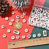 112Pcs 14 Styles Christmas Printed Opaque Acrylic Beads OACR-FS0002-69-6