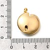 Brass Teal Enamel Leaf Pendants KK-K398-13G-3