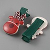 Cute Christmas Acrylic Alligator Hair Clips PHAR-WH0013-03A-2
