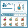 10Pcs UV Plating Alloy Pendants ALRI-TADJ0001-04-2