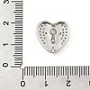 Brass Micro Pave Cubic Zirconia Slide Charms ZIRC-I068-05P-4