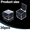30Pcs Square Transparent PS Plastic Minifigures Display Cases ODIS-GA0001-85-2