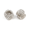 Brass Micro Pave Clear Cubic Zirconia Beads CU-CBA6A75-34P-2