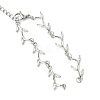 Brass Pave Clear Cubic Zirconia Branch Link Bracelet Making AJEW-JB01643-2