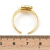 Brass Micro Pave Cubic Zirconia Cuff Rings for Women RJEW-B153-03G-5