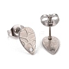 Non-Tarnish 304 Stainless Steel Stud Earring Findings STAS-O119-31P-2