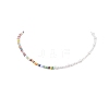 Glass Seed Bead & ABS Plastic Imitation Pearl Beaded Necklaces for Women NJEW-JN04264-4