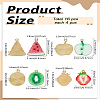 16Pcs 4 Styles Alloy Pendants FIND-LP0004-36-2